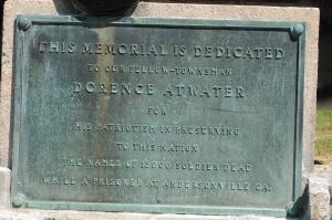 Atwater monument plaque